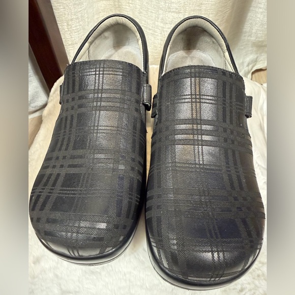 Alegria Women’s Leather Slip-On Clogs Black EU 40 US 9.5–10 Comfort Work Shoes - Picture 3 of 7